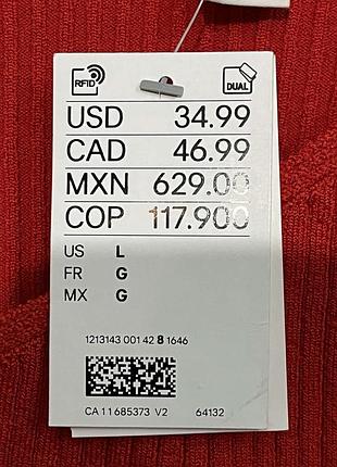 Новий червоний светр h&m l-m 8