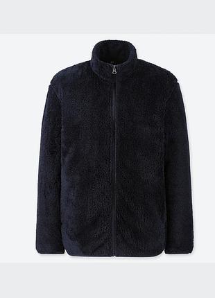 Меховая флисовая куртка uniqlo на молнии. размер м.