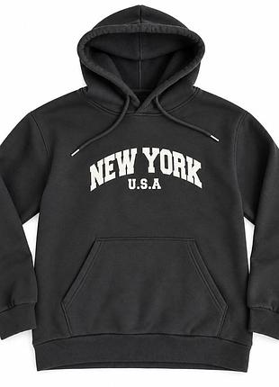 Чорне худі new york u.s.a. тепле