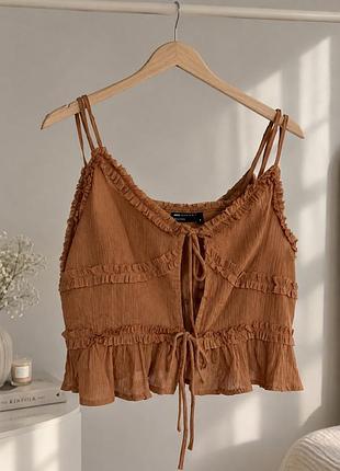 Топ asos з рюшами та зав’язками🧡