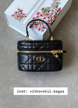 Сумочка caro mini vanity case black/gold🔥