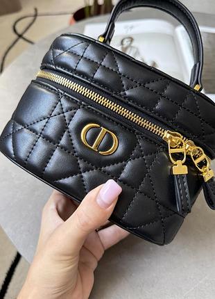 Сумочка caro mini vanity case black/gold🔥 3
