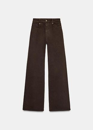 Джинси zara wide leg  32, 34, 38 розміри, коричневі джинси xxs, xs, s, m