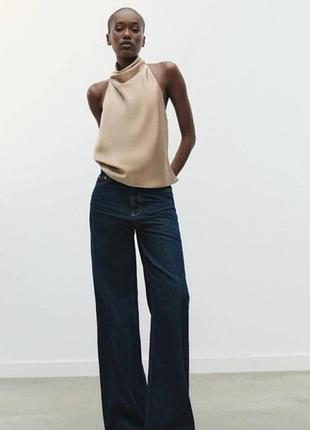 Zara атласний топ-халтер