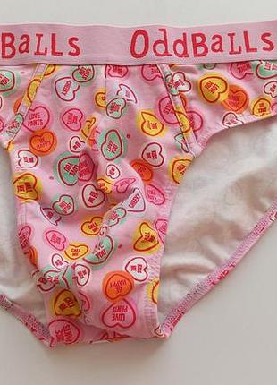 Чоловічі бавовняні трусики бренду oddballs розмір l - xl