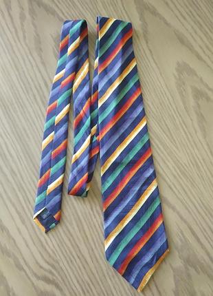 Винтажный шелковый галстук ermenegildo zegna
