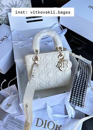 Сумочка small lady dior my abcdior bag cream🤍