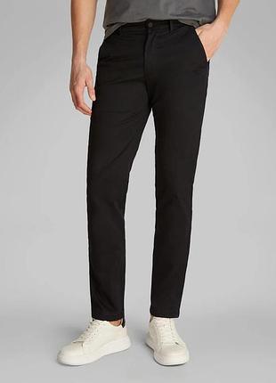 Calvin klein satin stretch slim chino штани, брюки, чіноси, розмір w31 l32 (black) (чорні)