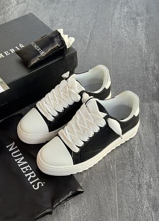 Мужские кеды numeris black lether 4
