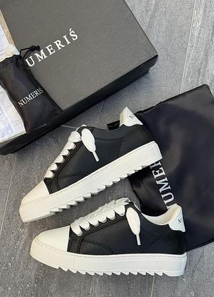 Мужские кеды numeris black lether 6