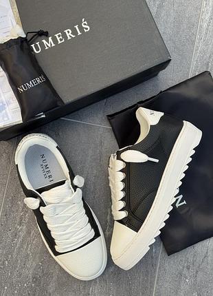 Мужские кеды numeris black lether 8