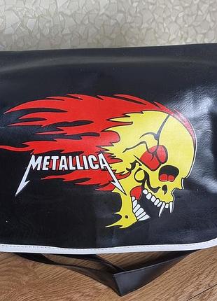 стильная молодежная сумка-мессенджер metallica