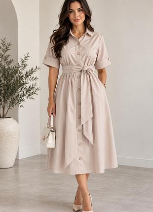 Сукня преміум якості 100%cotton нова нюдовий