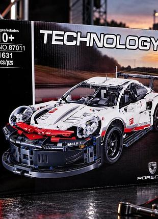 Конструктор porsche 911 rsr белый 1631 деталь