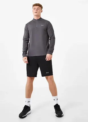 Спортивная кофта с коротким молния-комером everlast quarter zip серый цвет | размер l | everdri