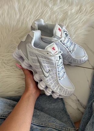 Nike shox tl white silver