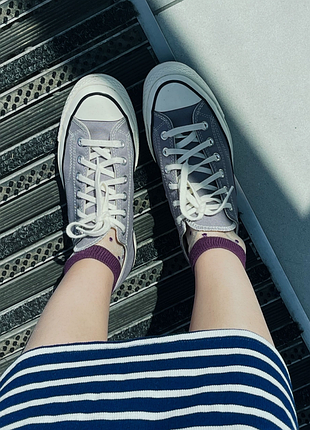 Фиолетовые кеды converse 40р 2