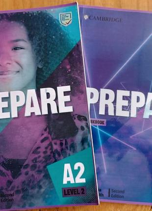 Cambridge prepare a2 level 2 (комплект: student's book + workbook) - разпроизвод остатков!