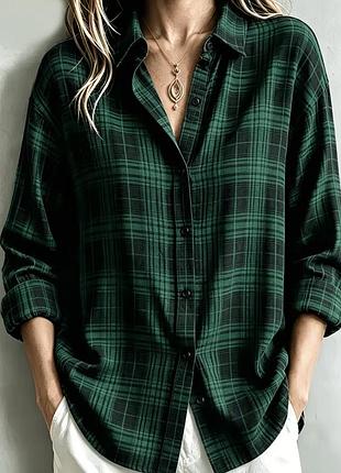Тонкая рубашка в клетку xl-xxl новая