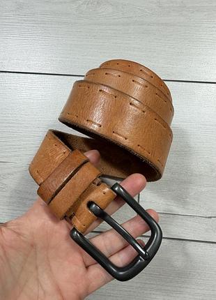 Шкіряний ремінь allsaints soto belt (розмір l) оригінал коричневий