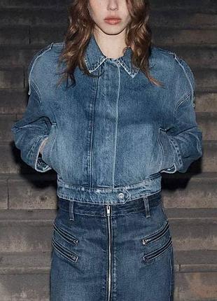 Джинсовка джинсова куртка zara 2