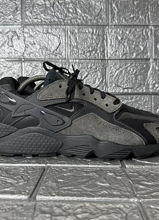 Мужские кроссовки nike air huarache runner casual shoes black/brown dz3306-002