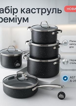Кастрюля из нержавеющей стали 12, кастрюли с крышками из жаропрочного материала, набор высоких кастрюль pj-35