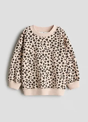 Світшот утеплений на дівчинку h&m леопардовий