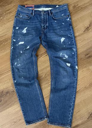 Джинси acne studios slim fit, розмір 34, сині