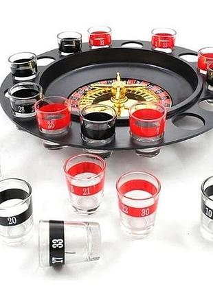 Алкогольная рулетка с рюмками игровой набор "пьяная рулетка" 16 рюмок, игра для развлечения на вечеринке bq-33