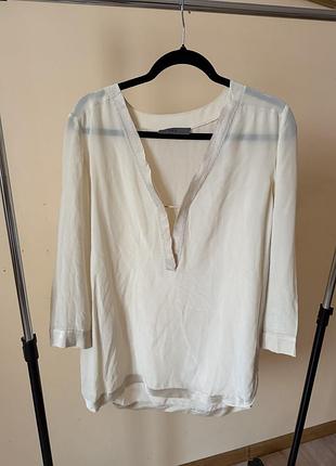 Блуза нюд ffc 100% silk р.40