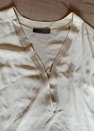 Блуза нюд ffc 100% silk р.40 3