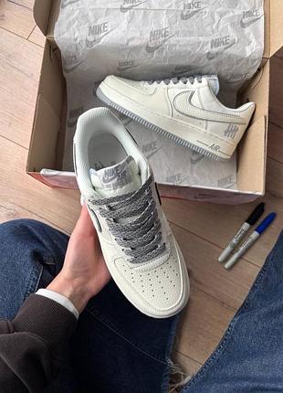 Nike air force 1 low x undefeated white grey 6