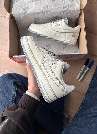 Nike air force 1 low x undefeated white grey 2