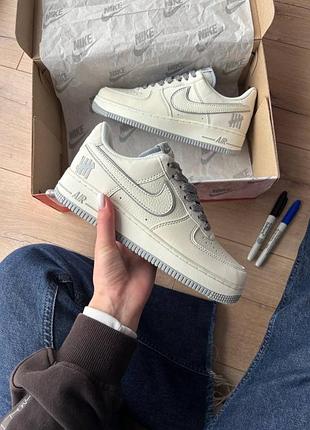 Nike air force 1 low x undefeated white grey