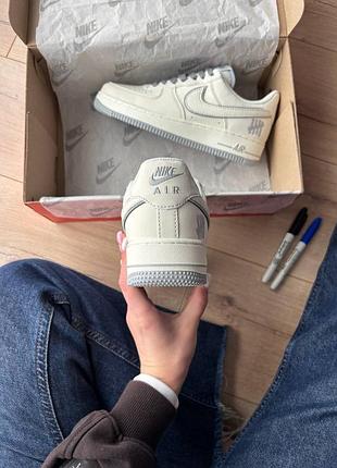 Nike air force 1 low x undefeated white grey 3