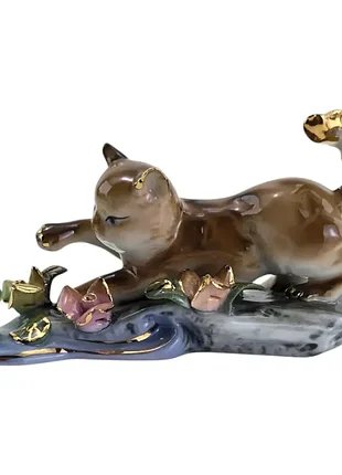 Статуэтка кот фарфоровый (6,3 х11, 5х4 см)