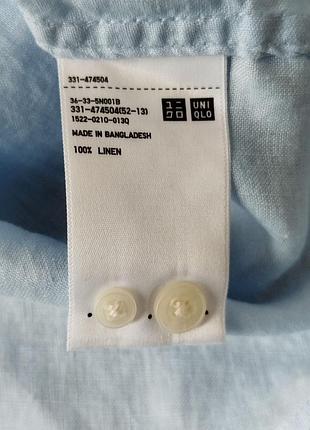 Сорочка льон uniqlo 4