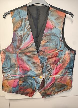 Винтажный двубортный жилет clinic dress (германия) в стиле 80-90х