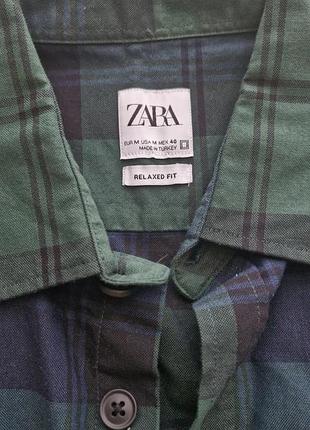 Zara новая клетчатая рубашка размер м 3