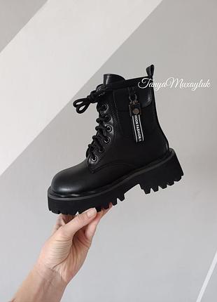 Ботинки для девочки черного цвета 🖤 демисезон 🍂🍁🍂