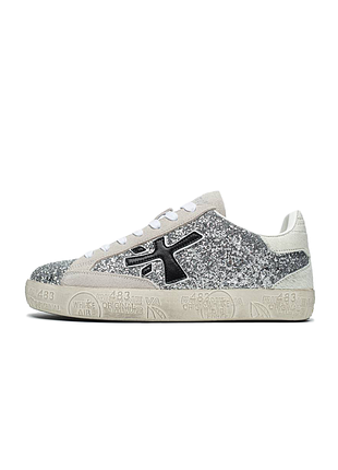 Жіночі кросівки premiata stevend 6660 silver glitters