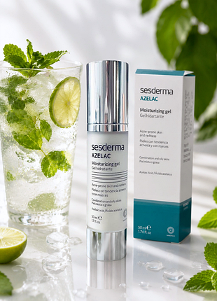 Sesderma azelac moisturizing gel гель для чутливої шкіри з акне, куперозом, розацеа