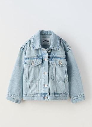 Джинсова курточка zara на 6-7 р