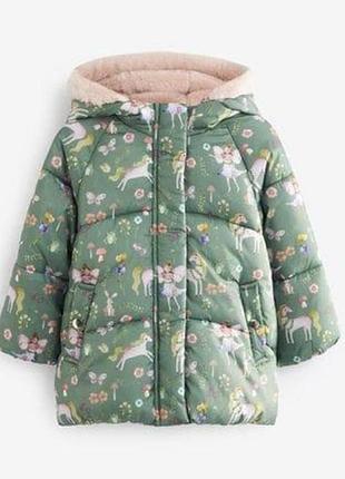 Теплая куртка на девочку 6-7 лет 122 см