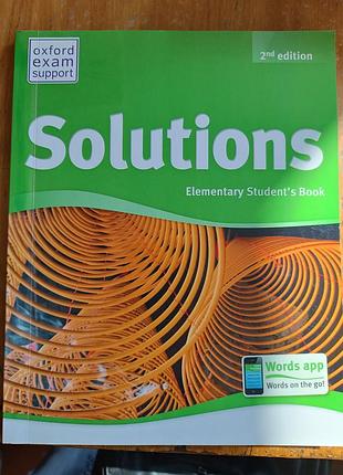 Учебник solutions elementary student's book 2nd edition (oxford) - новый. разбрродаж остатков!