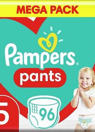 Подгузники pampers трусики pants junior размер 5 12-17 кг 96 шт одноразовые унисекс мягкие как хлопок ku-22
