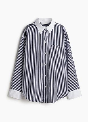 Оверсайз рубашка от h&amp;m,р.м