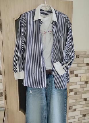 Оверсайз рубашка от h&amp;m,р.м 3