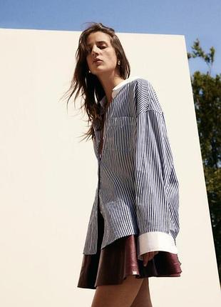 Оверсайз рубашка от h&amp;m,р.м 2
